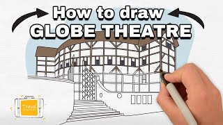 How to Draw the Globe Theatre #drawingtutorial London Landmark