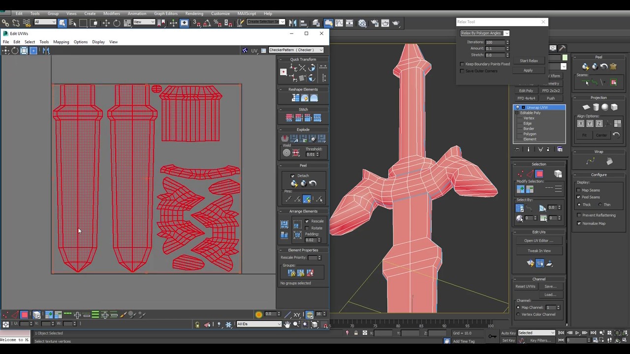 Tutorial Uv Unwrap Sword Version 2 Youtube