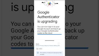 my Google authenticator finally can backup to cloud #authenticator