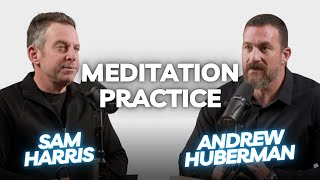 Dr  Andrew Huberman with Sam Harris: Meditation Practice | HLE