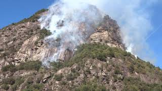 Waldbrand bei Biasca im Tessin