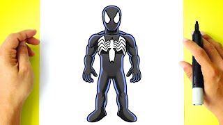 How to DRAW SYMBIOTE SPIDER-MAN step by step