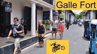 Driving through the streets of Galle Fort in Sri Lanka