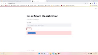 Complete Spam/Ham Email Classification code + UI project using python and streamlit