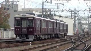 【阪急電鉄】7000系7016F%入庫@西宮北口('11/10){Hankyu7000@Nishinomiya-Kitaguchi}