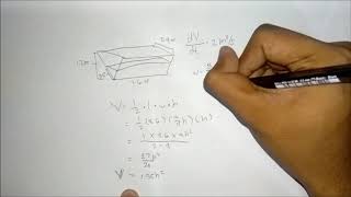 Related Rates Word Problem: Triangular Trough