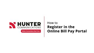 How to register in the online Bill Pay Portal