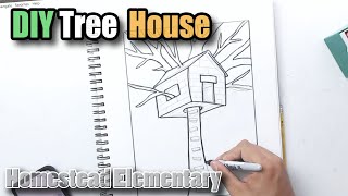How to Draw a DIY Tree House