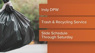 Indy DPW: Trash, recycling service will operate on slide schedule due to Labor Day holiday