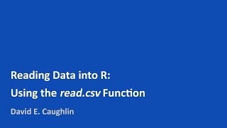 Reading Data into R | Using the read.csv Function