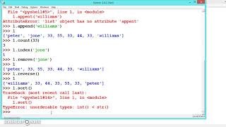 031 Learn python and ruby programming :- List methods