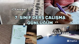 7.Sınıf Ders Çalışma Günlüğüm #8 / 121 Soru 💪 / Okuldan sonraki bir gün ders çalışalım