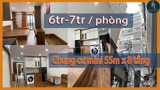 Thăm quan thực tế Ccmn 8 tầng, phòng 20 m2 cho thuê 6-7,5tr/tháng tại Hà Nội