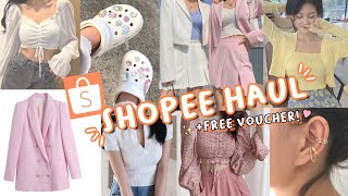 SHOPEE HAUL + FREE VOUCHER! 🎉 | Clothing \u0026 Accessories | Philippines | PixiePeach ♥