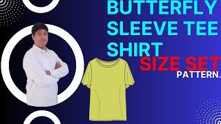 Butterfly Sleeve Size Set Tee Shirt Pattern | Butterfly Sleeve Dress | Winda Cad Tutorial |