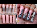 SILVER NEW YEAR NAILS✨ EASY POLYGEL APPLICATION & 3D CHROME NAIL ART | Nail Tutorial