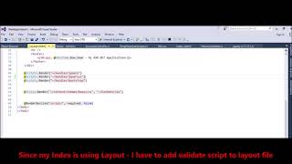MVC - Fix Error - JavaScript runtime error: Object doesn't support property or method 'validate'