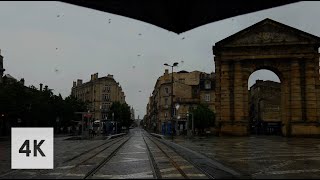 Rain Walk in Bordeaux 4k Walking in heavy rain [One Take] St genes, Victoire area / May 10 2020