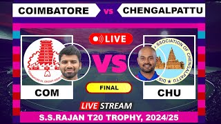 Coimbatore vs Chengalpattu T20 Live Cricket | S.S.Rajan T20 Trophy English Commentary