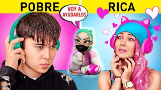 UN GAMER pobre FINGE SER RICO por UNA CHICA ❤️ ¡Mi nuevo CRUSH es GAMER de Minecraft!