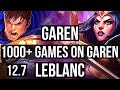 GAREN vs LEBLANC (MID) | Rank 4 Garen, 2.9M mastery, 1000+ games, 8/2/4 | KR Grandmaster | 12.7