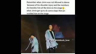 Remember When Jin scolded jimin on the stage while he was dancing with shoulder injury || BTS