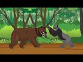 bear vs gorilla animal fight animation who is stronger