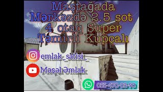 Maştağada mərkəzdə 2.5 sotda 4 otaqlı super təmirli kupçalı ev. 59.000 azn ..055-470-03-90