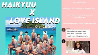 haikyuu on love island (on crack) | pt. 1: couples, clashes, & a bombshell| haikyuu texts