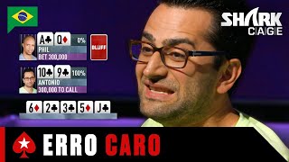 Como Antonio Esfandiari cometeu um ERRO de $25K ♠️ O Melhor da Shark Cage ♠️ PokerStars Brasil