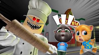 Tom Dan Ginger Terjebak Di Toko Pizza Jahat!!! - Roblox My talking Tom Friends