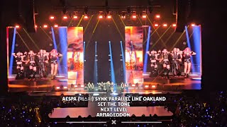 Set The Tone + Next Level + Armageddon  Fancam - aespa (에스파) SYNK Parallel Line Oakland (4K)