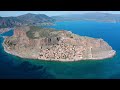 monemvasia castle a stunning aerial tour greece drone footage