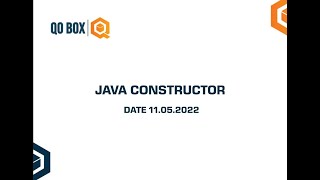 Java Constructor | QO-BOX