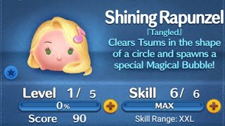 Disney Tsum Tsum SHINING RAPUNZEL skill 6 gameplay (new September 2021)