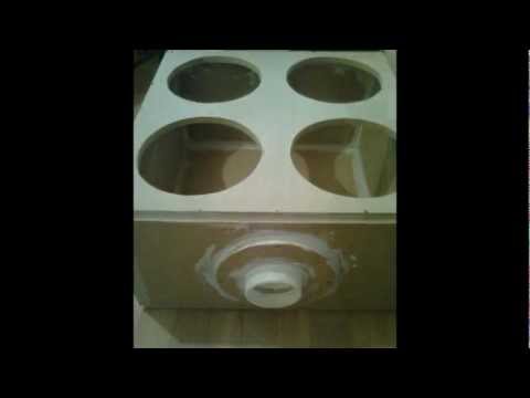 4 - 12 Inch SUBWOOFER BOX with VENT (( ArtMane 2nd BOX Build )) 4 - 12 Inch SUBWOOFER BOX with VENT (( ArtMane 2nd BOX Build ))