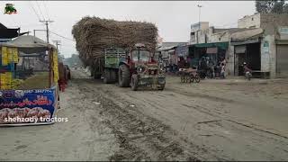 Powerful Tractors Fail In Under The Constructions Road | Tractor Ki Video | Sugarcane Load Trailers