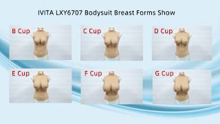 IVITA B-G Cup High-collar Bodysuit Full Silicone Breast Forms Transgender Boobs