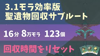 【原神3.1】サブルート3.1モラ効率版（時間リセット用）