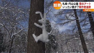 公園の森にカワイイ雪像が次々と！いったい誰が？作者不明  雪のアート　2022年2月1日放送