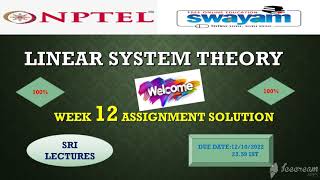 💥WEEK 11💥 🔥100%🔥💥LINEAR SYSTEM THEORY ASSIGNMENT SOLUTION💥