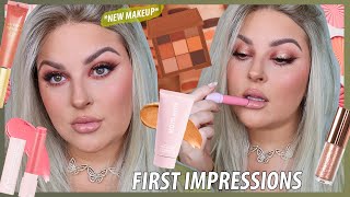 NEW MAKEUP GRWM full face of first impressions 💞 ft a NEW blonde wig