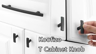 KOOFIZO T Cabinet Knob - Black Pull Handle, High quality cabinet handle for your home