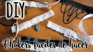 DIY ♥ Chokers fáciles de hacer ♥ JOYERIA