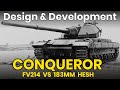 FV214 Conqueror vs 183mm HESH  -  Tank Design & Development