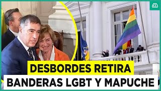 Llegada de Desbordes a Santiago: Retiran banderas mapuche y LGBTIQ+ de municipalidad