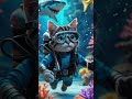 the cat’s ocean adventure 🌊🐾 cat ai catlover cutecat kitten cute story