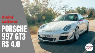 André Lotterer has fun at the wheel of a Porsche 997 GT3 RS 4.0