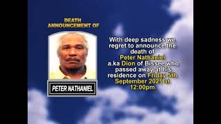Peter Nathaniel ~ Short Obituary