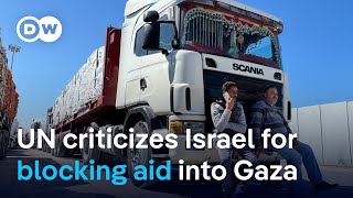 What Israel tries to achieve by halting aid to Gaza | DW News